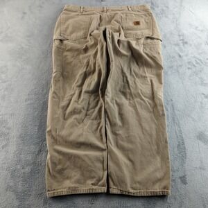 Carhartt Carpenter Pants Mens 40x30 Tan Loose Fit Work Duck Canvas B159 Baggy